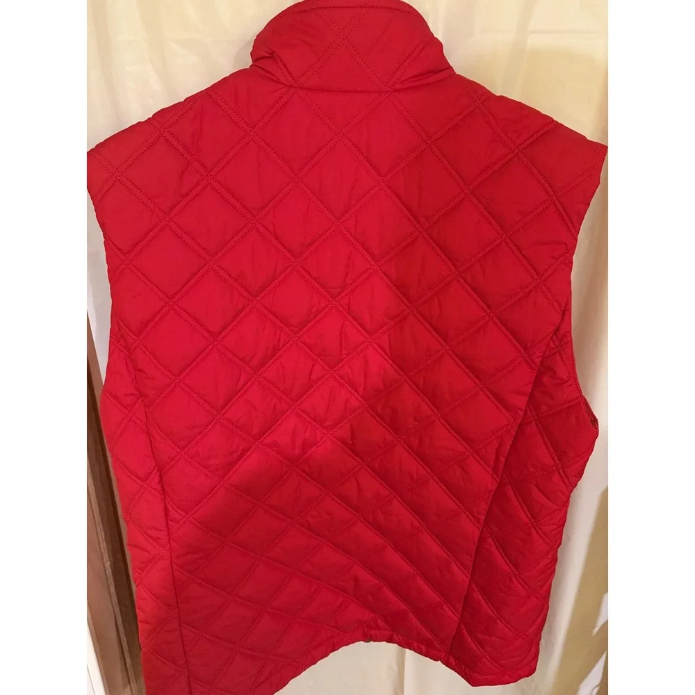 Brooks Brothers Men's Paddock Diamond Quilted Vest Red Medium Thermore NWT